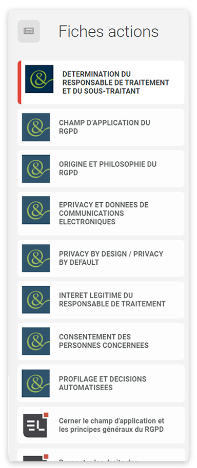 Retrouvez des fiches pratiques RGPD rédigées par les Editions Législatives et le cabinet d'avocat Staub & Associés