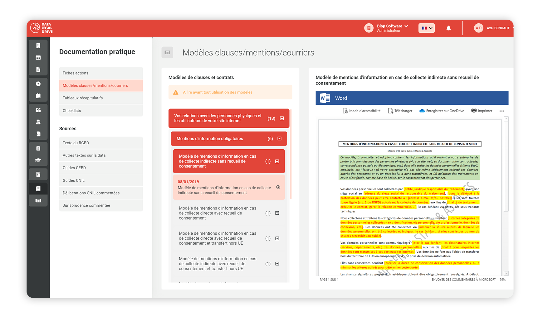 Retrouvez un ensemble de modèles de clauses & contrats adaptés au RGPD