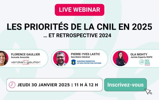 Image illustration webinar priorites CNIL 2025