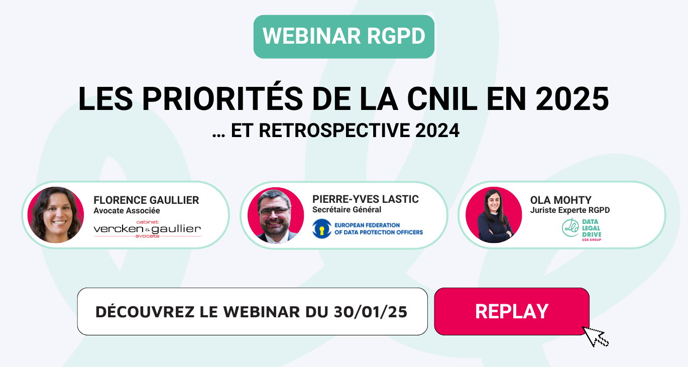 Illustration du replay du webinar les priorités de la CNIL